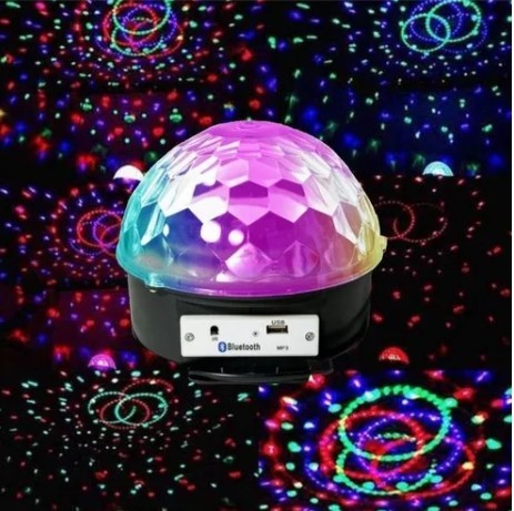 Globo M�gico Meia Bola Led Cristal Lk-308 Music