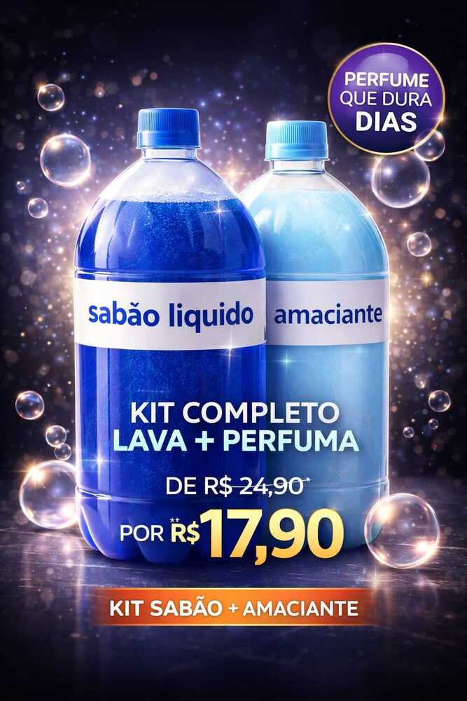 Kit Amaciante e Sab�o L�quido Artesanal - garrafas de 2lts
