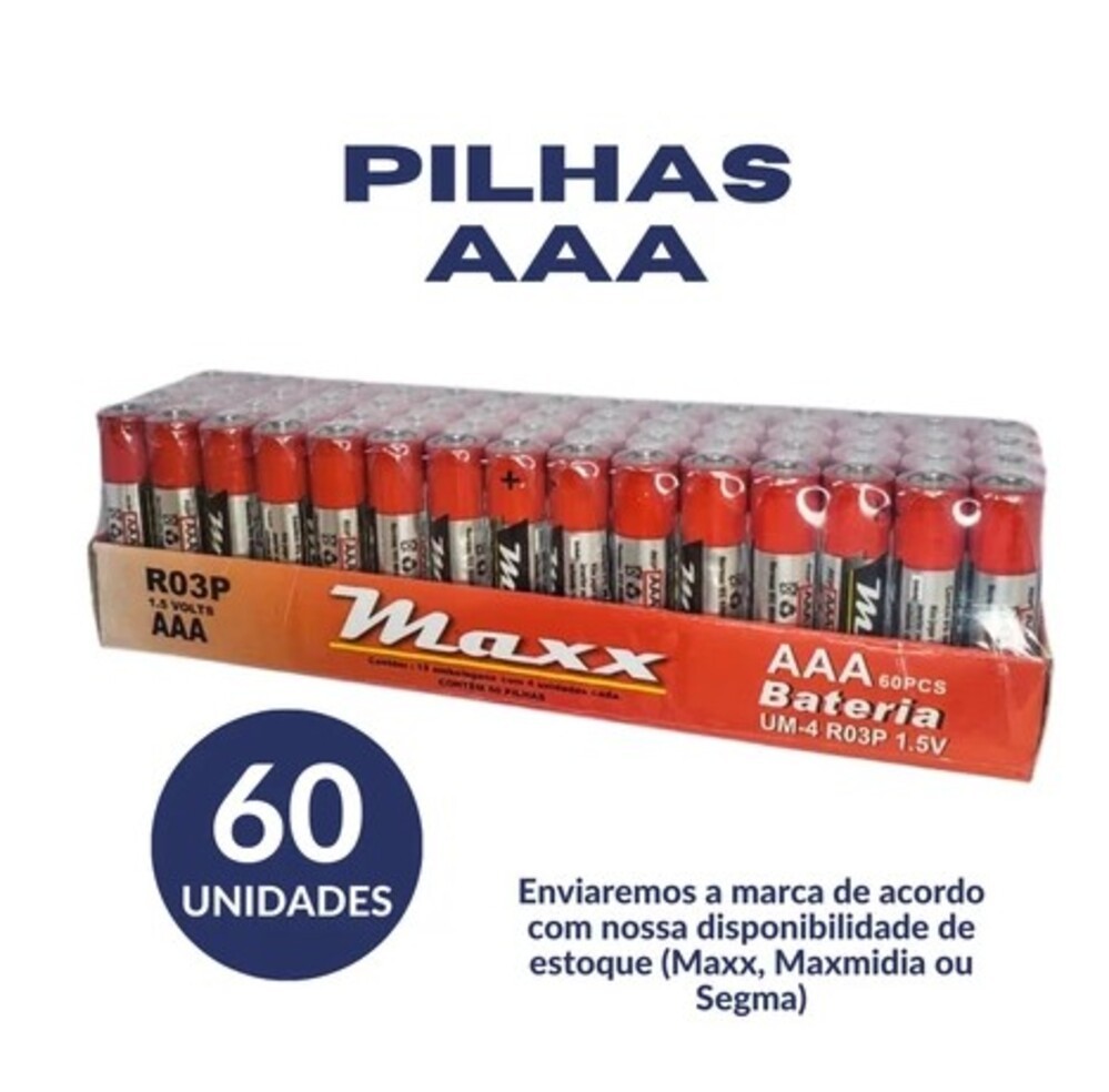 Pilha Zinco-Carbono AAA, Tubo com 60 Unidades - FX-3AZ