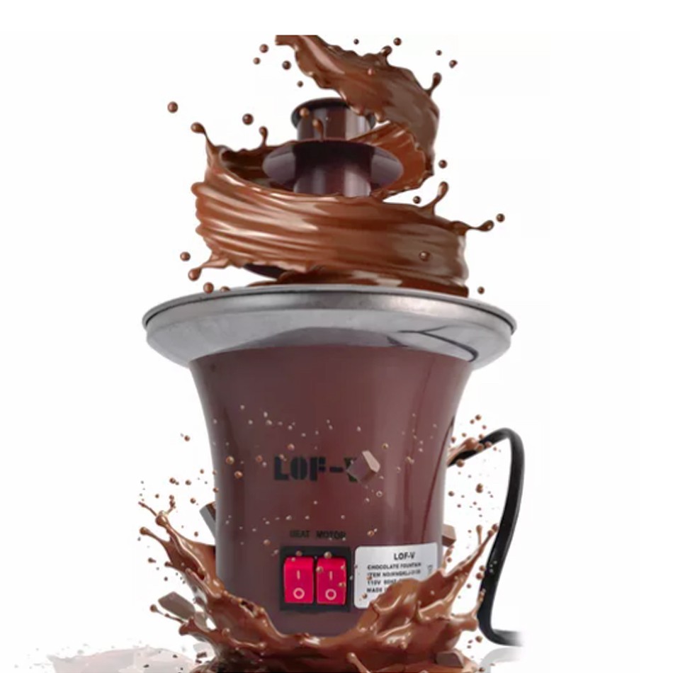 Mini Fonte de Chocolate Fondue em Cascata de 3 Andares 110v