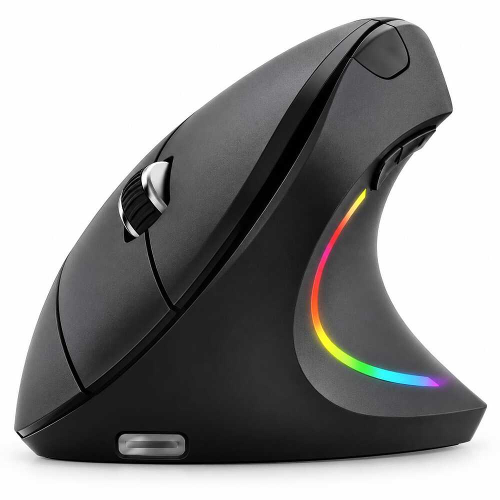 Mouse Vertical Ergonocmico KA-612 Sem Fio 2.4G + Bluetooth 1600 DPI